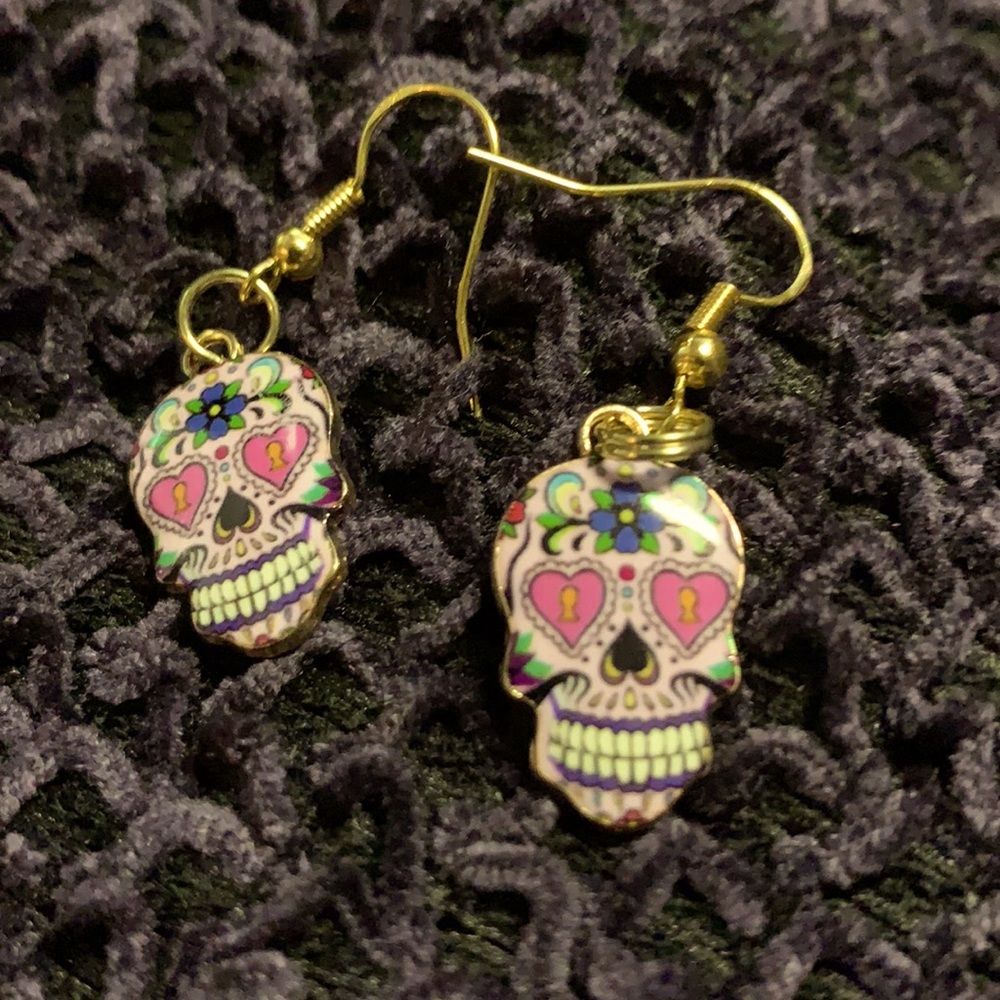 🖤🖤🖤Sugar skull earrings 🕷Halloween